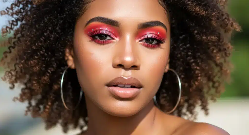 Tendências de maquiagem verão 2025: Cores vibrantes e brilho