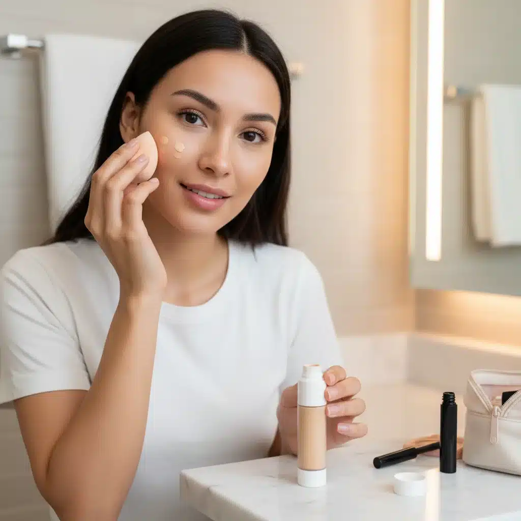 Applying affordable liquid foundation for a smooth complexion