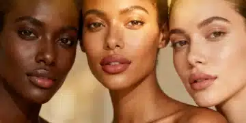 Models with radiant, natural-looking skin, demonstrating advanced foundation wear.