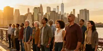 Diverse Americans united, facing challenges with resilience in 2026