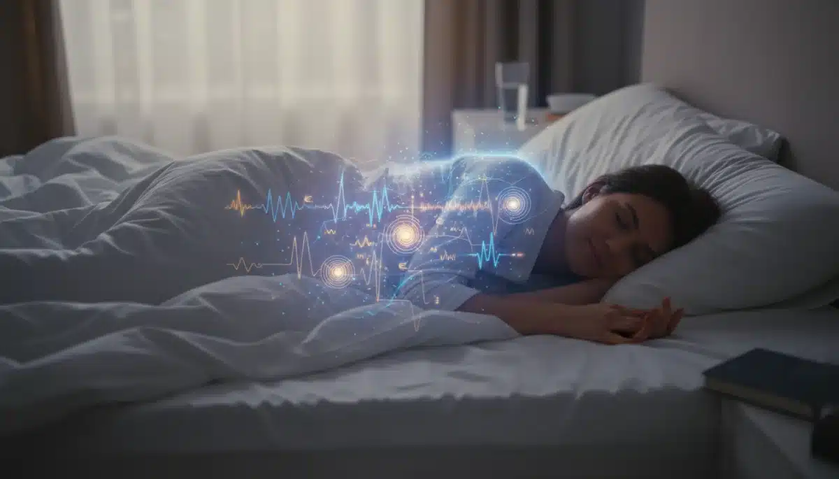 Person in deep REM sleep, brain activity and restoration during sleep