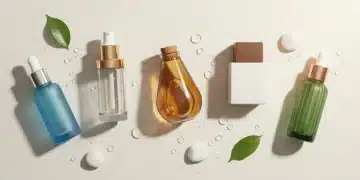 Collection of five best hydrating serums for 2026, showcasing their bottles and textures for diverse US climates.
