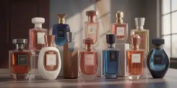 Elegant collection of niche perfume bottles showcasing future fragrance trends