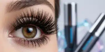 Dramatic voluminous black lashes with innovative mascara technology