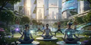 Modern US adults practicing advanced stress management techniques