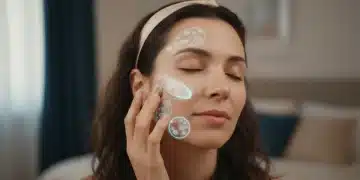 Woman applying night cream for enhanced skin regeneration and repair